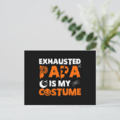 Uitgeputte papa is mijn kostuum briefkaart (Staand voorkant)