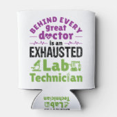 Uitgeputte technicus van Lab-technicus Blikjeskoeler (Achterkant)