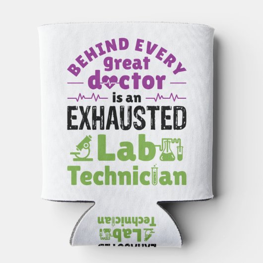 Uitgeputte technicus van Lab-technicus Blikjeskoeler (Achterkant)