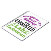 Uitgeputte technicus van Lab-technicus Notitieboek (Linkerzijde)