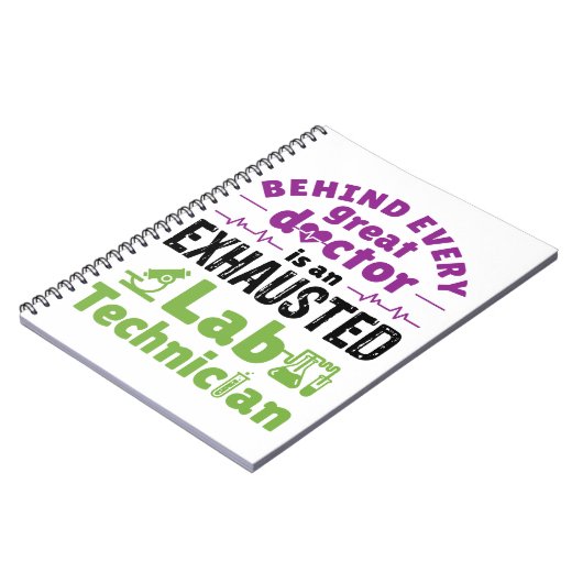 Uitgeputte technicus van Lab-technicus Notitieboek (Linkerzijde)