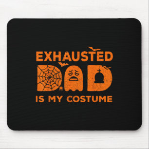 Uitgeputte vader is mijn kostuum geest bijpassende muismat