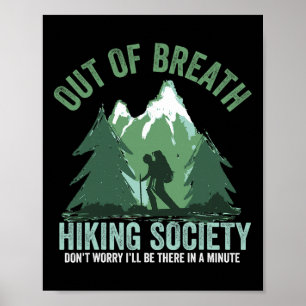 Uitgeputte Wandelvereniging Funny Bergbeklimmer Poster