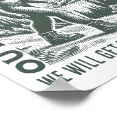 Uitgeputte Wandelvereniging Grappige Bigfoots Buit Poster (Hoek)