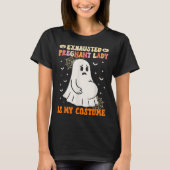 Uitgeputte zwangere dame is mijn kostuum Halloween T-shirt (Voorkant)