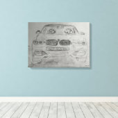 Uitgerekt canvas afdrukken (Insitu (Houten vloer))