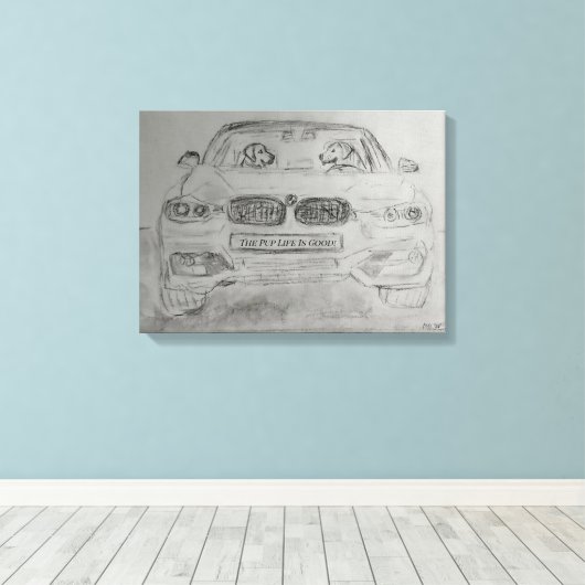 Uitgerekt canvas afdrukken (Insitu (Houten vloer))