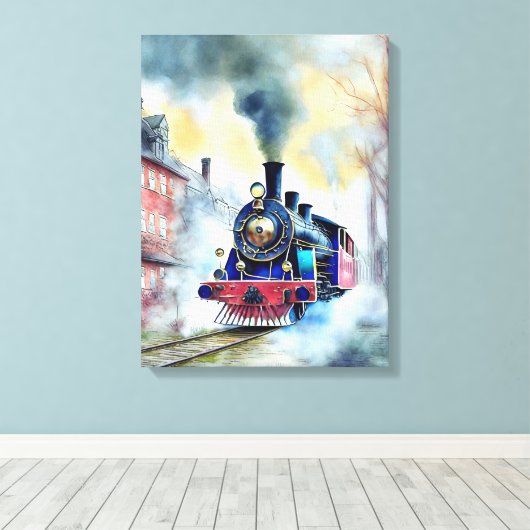 Uitgerekt canvas afdrukken (Insitu (Houten vloer))