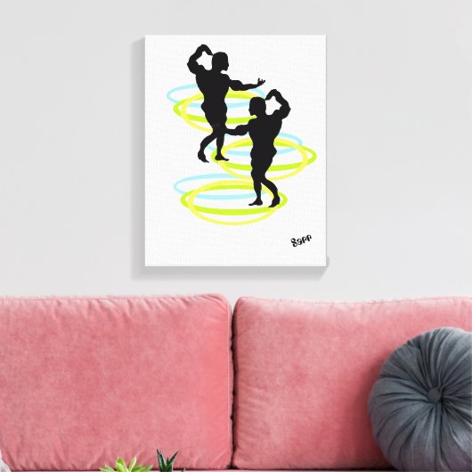 Uitgerekt canvas: Beweging Canvas Afdruk (Insitu (Woonkamer))