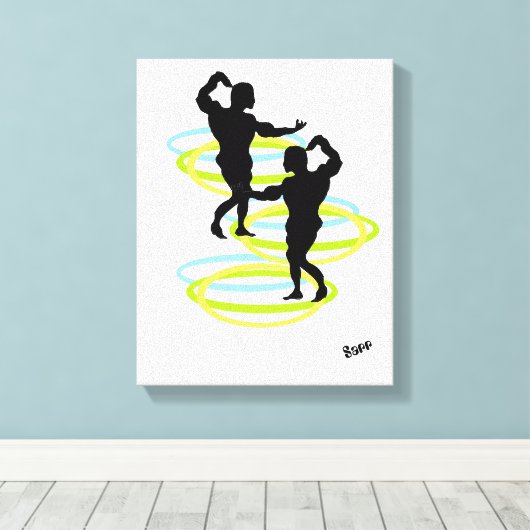 Uitgerekt canvas: Beweging Canvas Afdruk (Insitu (Houten vloer))