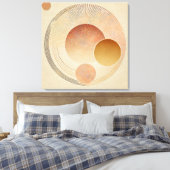 Uitgerekt Canvas - Boheemse Sunburst in Warm (Insitu (Slaapkamer))