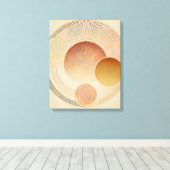 Uitgerekt Canvas - Boheemse Sunburst in Warm Afdruk (Insitu (Houten vloer))