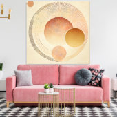 Uitgerekt Canvas - Boheemse Sunburst in Warm Afdruk (Insitu (Woonkamer))