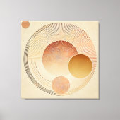 Uitgerekt Canvas - Boheemse Sunburst in Warm Afdruk (Voorkant)