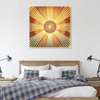 Uitgerekt canvas - Boheemse zonnebrand in de oorlo Afdruk