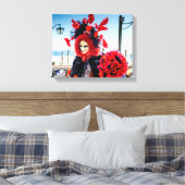 Uitgerekt Canvas Carnaval masker Afdruk (Insitu (Slaapkamer))