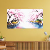 Uitgerekt Canvas Cherry Blossom Serenity Afdruk (Insitu (Woonkamer))