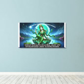 Uitgerekt canvas/Groene Tara Canvas Afdruk (Insitu (Houten vloer))