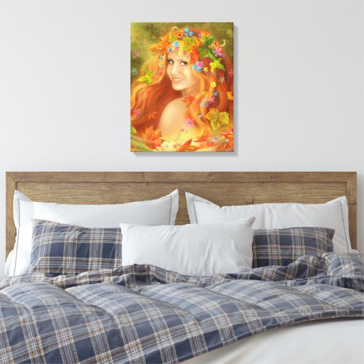 Uitgerekt canvas "Herfst" (Insitu (Slaapkamer))