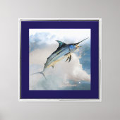 Uitgerekt canvas Jumping Marlin Afdruk (Voorkant)
