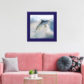 Uitgerekt canvas Jumping Marlin Afdruk (Insitu (Woonkamer))