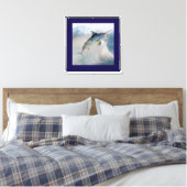 Uitgerekt canvas Jumping Marlin Afdruk (Insitu (Slaapkamer))