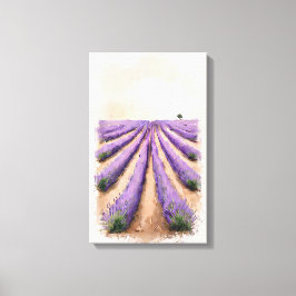 Uitgerekt Canvas - Lavendel Veldschilderij Afdruk