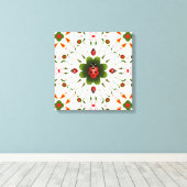 Uitgerekt Canvas Lieveheersbeestje-thema Print 16" (Insitu (Houten vloer))