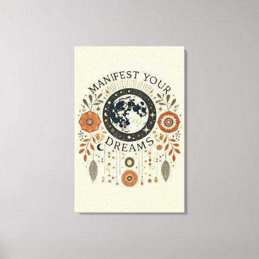 Uitgerekt canvas - Manifest uw dromen (Voorkant)