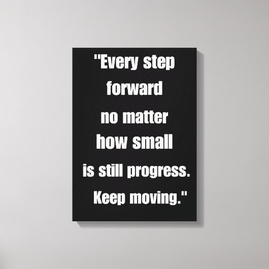 "Uitgerekt canvas – Motivatie citaat: Ooit Afdruk (Voorkant)