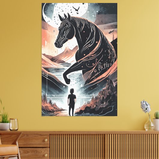 Uitgerekt canvas penting (Insitu (Woonkamer))