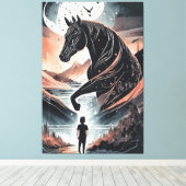 Uitgerekt canvas penting afdruk (Insitu (Houten vloer))