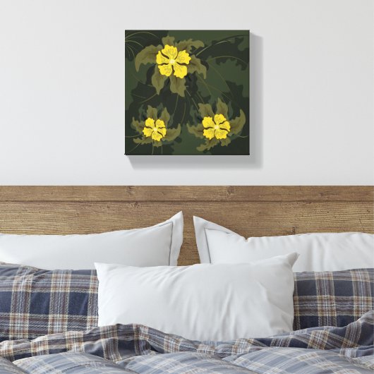 Uitgerekt canvas Print - Bloem (Insitu (Slaapkamer))