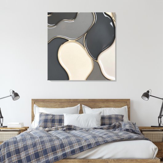 Uitgerekt canvas print in stijlvolle grafiek (Insitu (Slaapkamer))
