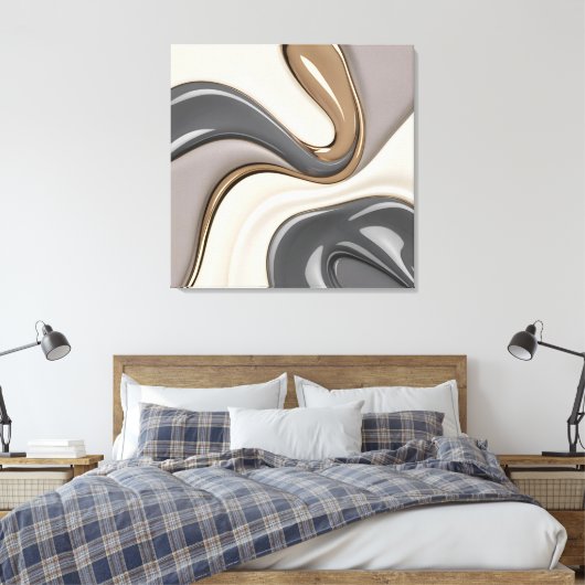 Uitgerekt canvas print in stijlvolle grafiek (Insitu (Slaapkamer))