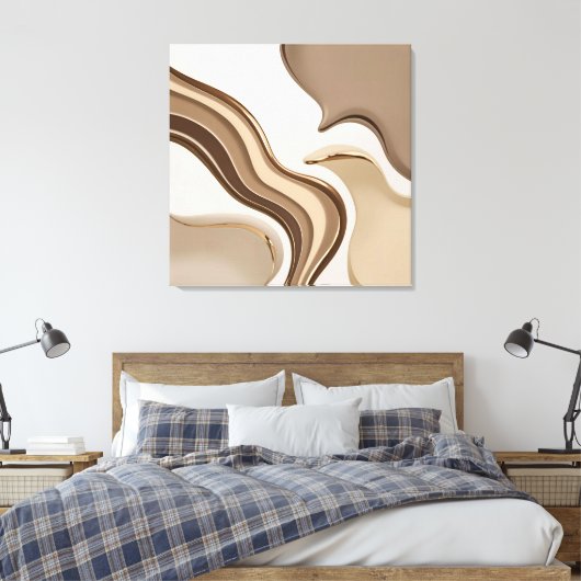 Uitgerekt canvas print in stijlvolle grafiek (Insitu (Slaapkamer))