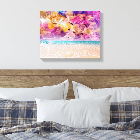Uitgerekt canvas print met strand (Insitu (Slaapkamer))