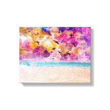 Uitgerekt canvas print met strand