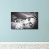 Uitgerekt canvas Print - Modelportret (Insitu (Houten vloer))