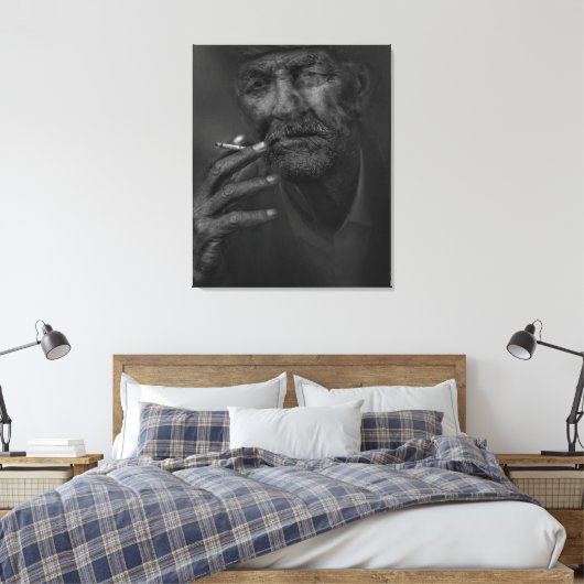 Uitgerekt canvas Print - Overpeinzing (Insitu (Slaapkamer))