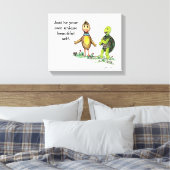 Uitgerekt Canvas Print van Duck en Turtle Friends (Insitu (Slaapkamer))