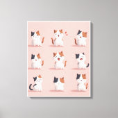 Uitgerekt Canvas Print van een kat glimlachend gel (Voorkant)