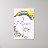 Uitgerekt canvas Rainbow Eenhoorn (Voorkant)