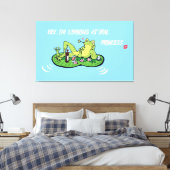 Uitgerekt Canvas Valentijnsdag Funny Frog (Insitu (Slaapkamer))
