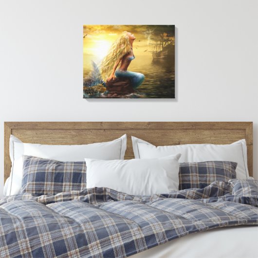 Uitgerekt canvas Zeemeermin (2) (Insitu (Slaapkamer))