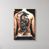 Uitgerekte Canvas Art Gallery Art Dragon Tattoo (Voorkant)