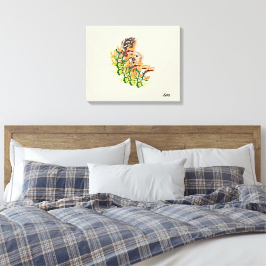 Uitgerekte Canvas Print : Buddies (Insitu (Slaapkamer))