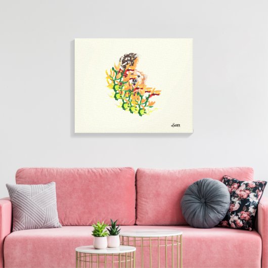 Uitgerekte Canvas Print : Buddies (Insitu (Woonkamer))