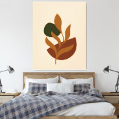 Uitgerekte canvas print met monogram modern boho (Insitu (Slaapkamer))