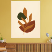 Uitgerekte canvas print met monogram modern boho (Insitu (Woonkamer))